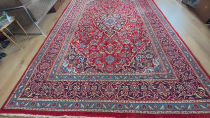 Hand-knotted classic medallion carpet – 295 × 200 cm