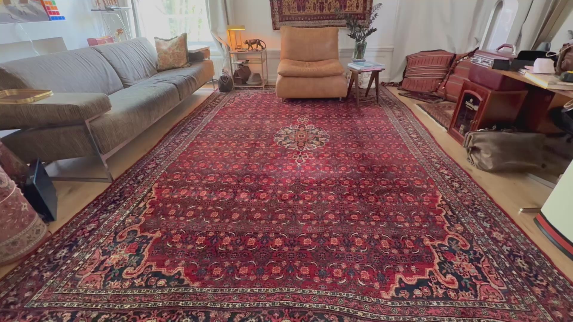 Grande tappeto persiano vintage Hosseinabad – 356 × 242 cm, risalente circa al 1960